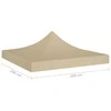 Proginės palapinės stogas, smėlio spalvos, 3x3m, 270 g/m²
