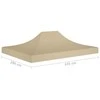 Proginės palapinės stogas, smėlio spalvos, 4,5x3m, 270 g/m²