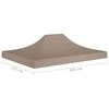 Proginės palapinės stogas, taupe spalvos, 4x3m, 270 g/m²