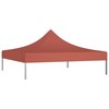 Proginės palapinės stogas, terakota spalvos, 3x3m, 270 g/m²