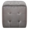 Pufai, 2 vnt., pilkos spalvos, 30x30x30 cm, aksomas (249017)