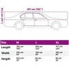Pusės automobilio uždangalas su kabliukais, sidabrinis, M, PEVA