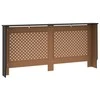 Radiatoriaus uždangalas, juodos spalvos, 172x19x81,5cm, MDF