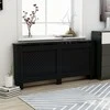 Radiatoriaus uždangalas, juodos spalvos, 172x19x81,5cm, MDF