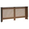 Radiatoriaus uždangalas, juodos spalvos, 172x19x81,5cm, MDF