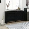Radiatoriaus uždangalas, juodos spalvos, 152x19x81,5cm, MDF
