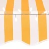 Rankinė ištraukiama markizė su LED, balta ir oranžinė, 150cm