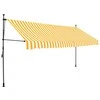 Rankinė ištraukiama markizė su LED, balta ir oranžinė, 400cm