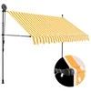 Rankinė ištraukiama markizė su LED, balta ir oranžinė, 300cm