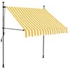 Rankinė ištraukiama markizė su LED, balta ir oranžinė, 100cm