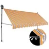 Rankinė ištraukiama markizė su LED, geltona ir mėlyna, 350cm