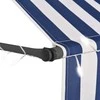 Rankinė ištraukiama markizė su LED, mėlyna ir balta, 100cm