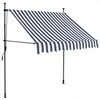 Rankinė ištraukiama markizė su LED, mėlyna ir balta, 100cm
