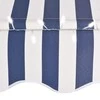 Rankinė ištraukiama markizė su LED, mėlyna ir balta, 100cm