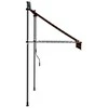 Rankinė ištraukiama markizė su LED, oranžinė ir ruda, 150cm
