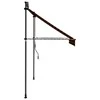 Rankinė ištraukiama markizė su LED, oranžinė ir ruda, 200cm