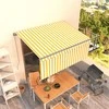 Rankiniu būdu ištraukiama markizė, geltona ir balta, 3x2,5m