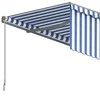 Rankiniu būdu ištraukiama markizė, mėlyna ir balta, 3x2,5m