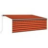 Rankiniu būdu ištraukiama markizė, oranžinė ir ruda, 4x3m