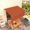 Rankiniu būdu ištraukiama markizė, oranžinė ir ruda, 3x2,5m