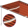 Rankiniu būdu ištraukiama markizė, oranžinė ir ruda, 4x3m
