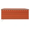 Rankiniu būdu ištraukiama markizė, oranžinė ir ruda, 3x2,5m
