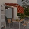 Rankiniu būdu ištraukiama markizė, oranžinė ir ruda, 3x2,5m