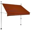 Rankiniu būdu ištraukiama markizė, oranžinė ir ruda, 200cm