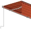 Rankiniu būdu ištraukiama markizė, oranžinė ir ruda, 4x3m