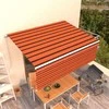 Rankiniu būdu ištraukiama markizė, oranžinė ir ruda, 4,5x3m
