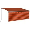 Rankiniu būdu ištraukiama markizė, oranžinė ir ruda, 3x2,5m