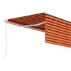 Rankiniu būdu ištraukiama markizė, oranžinė ir ruda, 4x3m