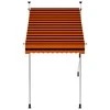 Rankiniu būdu ištraukiama markizė, oranžinė ir ruda, 100cm