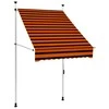 Rankiniu būdu ištraukiama markizė, oranžinė ir ruda, 100cm
