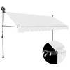 Rankiniu būdu ištraukiama markizė su LED, kreminė, 400cm