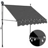 Rankiniu būdu ištraukiama markizė su LED, antracito, 200cm