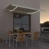Rankiniu būdu ištraukiama markizė su LED, kreminė, 400x350cm