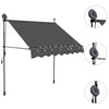 Rankiniu būdu ištraukiama markizė su LED, antracito, 200cm