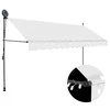 Rankiniu būdu ištraukiama markizė su LED, kreminė, 350cm