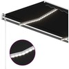 Rankiniu būdu ištraukiama markizė su LED, antracito, 3x2,5m