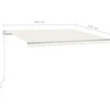 Rankiniu būdu ištraukiama markizė su LED, kreminė, 400x350cm