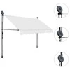 Rankiniu būdu ištraukiama markizė su LED, kreminė, 250cm