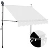 Rankiniu būdu ištraukiama markizė su LED, kreminė, 100cm