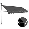 Rankiniu būdu ištraukiama markizė su LED, antracito, 400cm