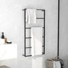 Rankšluosčių kabykla, juodos spalvos, 60x10x116cm, plienas
