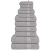 Rankšluostis Rankšluosčių rinkinys, 12vnt., pilki, 100% medvilnė, 360g/m²