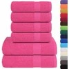 Rankšluostis Rankšluosčių rinkinys, 12vnt., rožiniai, 100% medvilnė, 360g/m²
