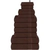 Rankšluostis Rankšluosčių rinkinys, 12vnt., rudi, 100% medvilnė, 360g/m²