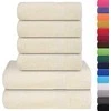 Rankšluostis Rankšluosčių rinkinys, 6vnt., kreminiai, 100% medvilnė, 360g/m²
