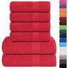 Rankšluostis Rankšluosčių rinkinys, 6vnt., raudoni, 100% medvilnė, 600g/m²